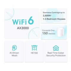 "TP-Link Deco X50 Wi-Fi System - Blazing Fast & Seamless Connectivity for Your Home - Model: 4897098687062"